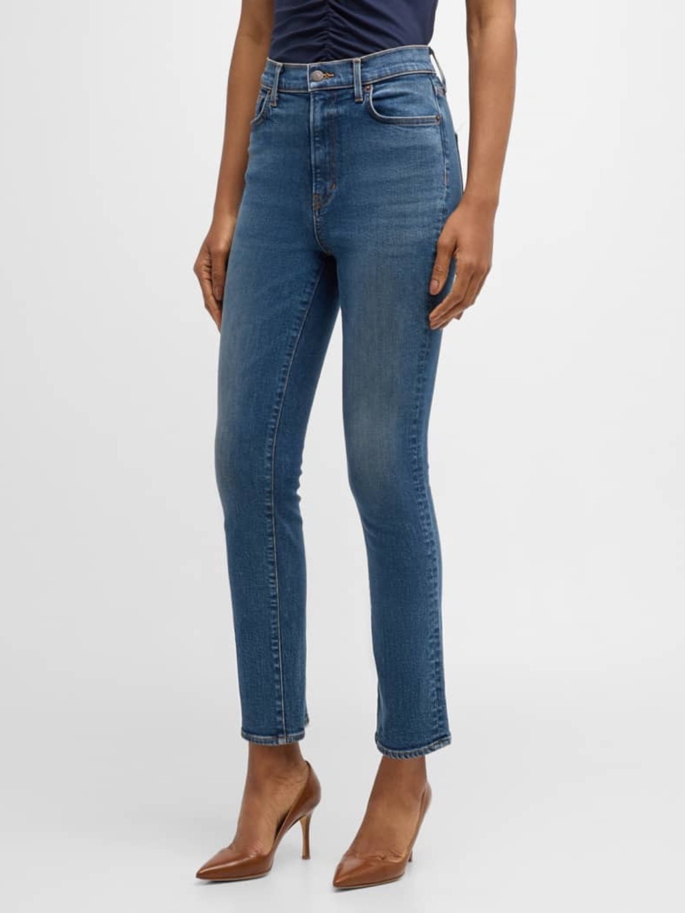 Veronica Beard Jean Ryleigh Ankle High Rise Slim Jeans